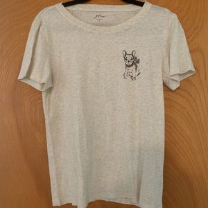 J Crew French Bulldog Tee